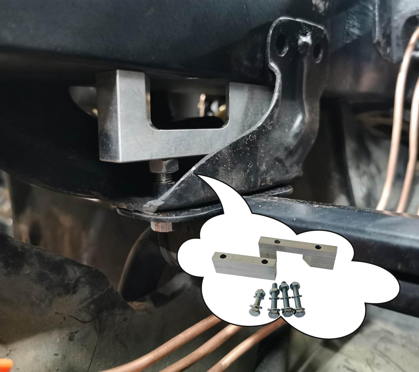 Sway bar reinforcement blocks for mazda mx5 miata na/nb/nbfl