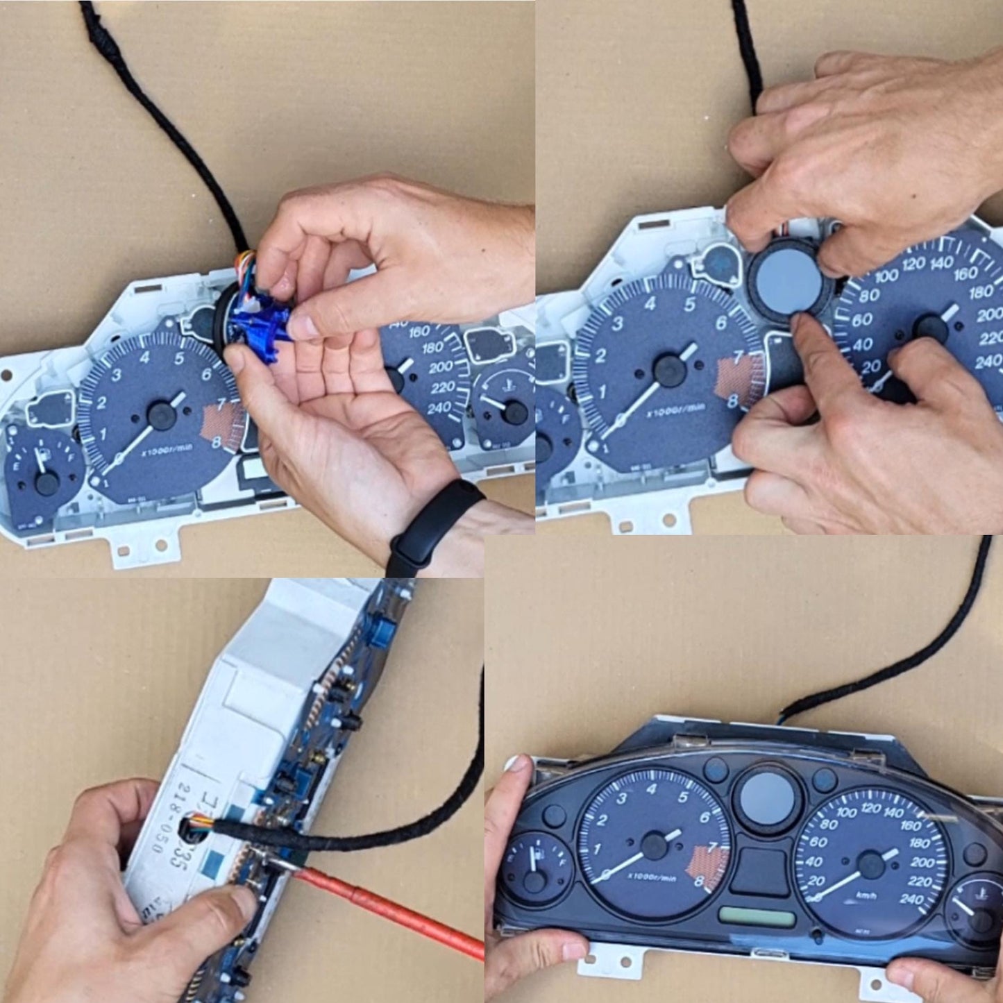 P&P Real oil pressure and temperature digital lcd gauge for mazda MX-5 Miata NA/NB