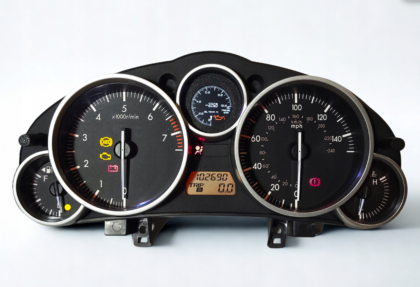 P&P Real oil pressure and temperature digital lcd gauge for mazda MX-5 Miata NC