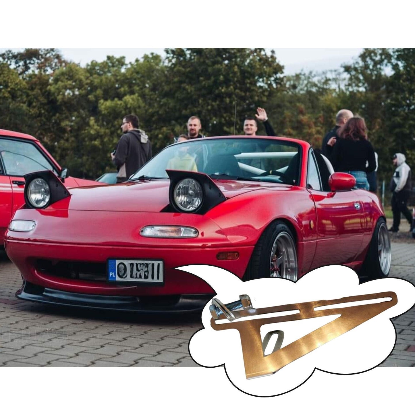 Stainless Steel Number Plate Bracket Holder for Miata NA/NB